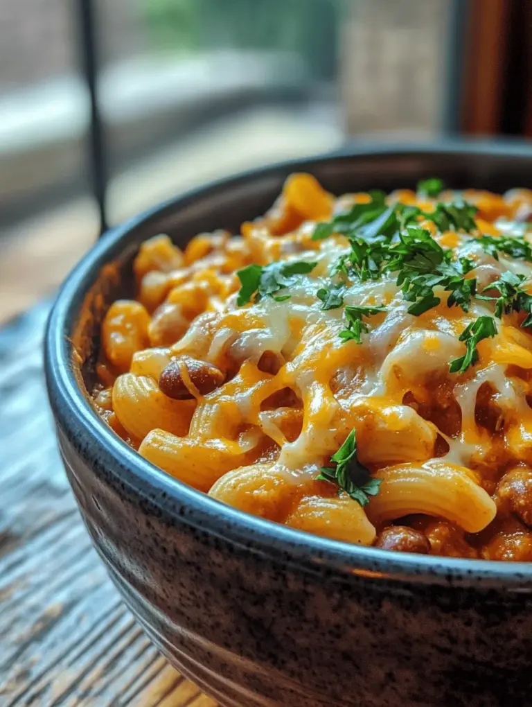 Chili Mac Delight is a heartwarming and flavorful dish that brings together the best of two beloved classics: chili and macaroni. This comforting one-pot meal is perfect for family dinners, potlucks, or those cozy nights in when you crave something hearty and satisfying. The beauty of Chili Mac Delight lies in its simplicity; it combines readily available ingredients into a delicious, filling dish that can be prepared by cooks of all skill levels. Whether you're a seasoned chef or a novice in the kitchen, this recipe makes it easy to whip up a satisfying meal that everyone will love.