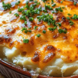 When it comes to comfort food, few dishes can rival the warmth and satisfaction of a creamy cheesy mashed potato casserole. This dish not only embodies the essence of homestyle cooking, but it also brings a sense of nostalgia, often associated with family gatherings and holiday feasts. The blend of smooth, buttery mashed potatoes with rich cheese creates a harmony of flavors that is irresistible to many.