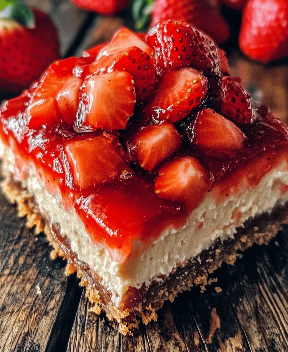 When it comes to desserts that effortlessly steal the show, strawberry cheesecake bars certainly take the cake. These delightful treats combine the luxurious creaminess of classic cheesecake with the bright, refreshing flavor of fresh strawberries, making them an irresistible option for any occasion. Whether you're hosting a family gathering, attending a potluck, or celebrating a special milestone, these strawberry cheesecake bars are sure to impress your guests and leave them craving more.