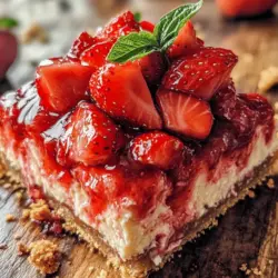 When it comes to desserts that effortlessly steal the show, strawberry cheesecake bars certainly take the cake. These delightful treats combine the luxurious creaminess of classic cheesecake with the bright, refreshing flavor of fresh strawberries, making them an irresistible option for any occasion. Whether you're hosting a family gathering, attending a potluck, or celebrating a special milestone, these strawberry cheesecake bars are sure to impress your guests and leave them craving more.