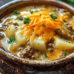 Cheeseburger soup may sound like a modern creation, but its roots can be traced back to traditional comfort foods that have been enjoyed for generations. The concept of combining ground beef, cheese, and vegetables into a single dish is a timeless culinary practice that embodies the essence of home-cooked meals. As families sought to create filling, nourishing dishes that could be made with basic pantry staples, cheeseburger soup emerged as a popular choice, especially during the colder months.