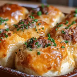 Start your day off on the right foot with a batch of fluffy breakfast rolls that are not just a treat for the eyes but also a delight for the palate. These breakfast rolls are the perfect morning indulgence, combining a soft, airy texture with a savory surprise that will make your taste buds dance. Imagine sinking your teeth into a warm roll, the buttery dough giving way to a hearty filling of breakfast sausage and rich cheddar cheese. This delightful combination makes these rolls an irresistible addition to your breakfast spread, whether you’re entertaining guests or simply treating yourself to a special breakfast.