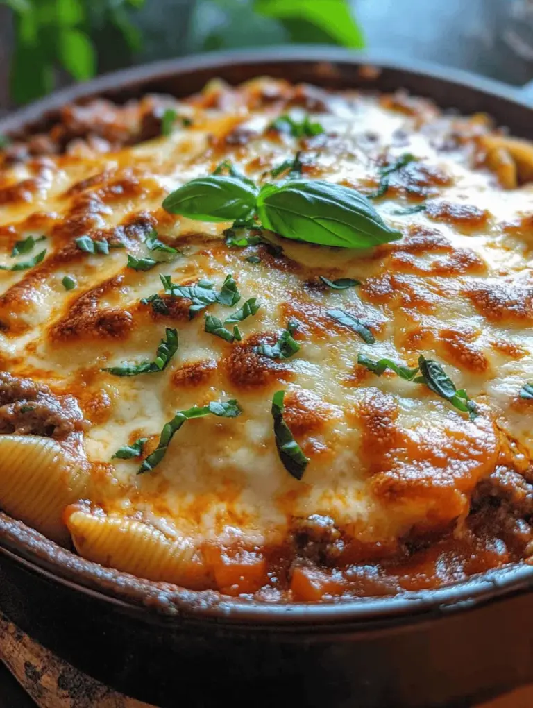 Delving into the world of comforting Italian cuisine, Cheesy Ground Beef Stuffed Shells stand out as a delightful dish that not only pleases the palate but also warms the heart. This recipe combines al dente pasta shells filled with a rich mixture of ground beef and creamy cheeses, all enveloped in a luscious marinara sauce. As you take your first bite of these stuffed shells, you'll experience a harmonious blend of flavors that evoke memories of family gatherings and cherished dinners.