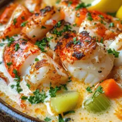 Lobster chowder is often regarded as the epitome of culinary indulgence, combining the richness of creamy broth with the succulent flavors of fresh lobster. What makes this dish truly luxurious is not only the star ingredient—live lobsters—but also the meticulous attention to quality in every component that goes into the chowder. This recipe elevates a simple chowder into a decadent meal, perfect for special occasions, family gatherings, or cozy evenings at home. The warmth of the chowder, combined with the delicate sweetness of the lobster, creates a comforting experience that can turn any dinner into a memorable feast.