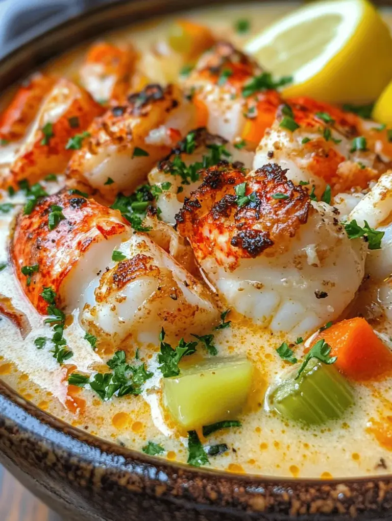 Lobster chowder is often regarded as the epitome of culinary indulgence, combining the richness of creamy broth with the succulent flavors of fresh lobster. What makes this dish truly luxurious is not only the star ingredient—live lobsters—but also the meticulous attention to quality in every component that goes into the chowder. This recipe elevates a simple chowder into a decadent meal, perfect for special occasions, family gatherings, or cozy evenings at home. The warmth of the chowder, combined with the delicate sweetness of the lobster, creates a comforting experience that can turn any dinner into a memorable feast.