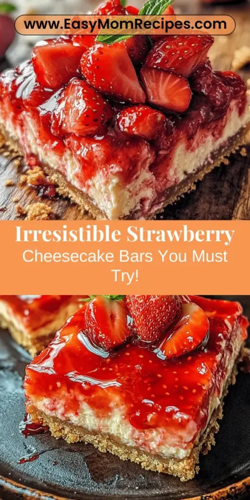 Indulge in the best strawberry cheesecake bars with this irresistible recipe that blends creamy cheesecake, a buttery graham cracker crust, and a luscious fresh strawberry topping. Perfect for any occasion, these treats are easy to make and beautifully shareable. Enjoy the perfect balance of flavors and textures as you create a dessert that’s both refreshing and satisfying. Discover the step-by-step guide to impress your guests and satisfy your sweet cravings!