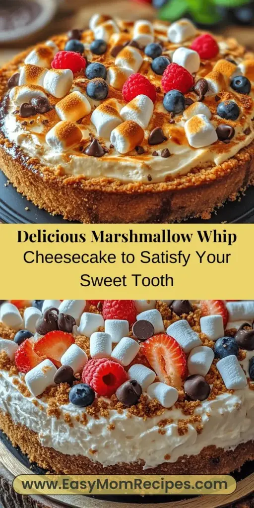 Discover the delightful world of cheesecakes with this ultimate Marshmallow Whip Cheesecake recipe! This indulgent dessert combines the creamy richness of traditional cheesecake with the playful fluffiness of marshmallow, creating a unique treat that’s perfect for any occasion. Follow our step-by-step guide to craft this dreamy dessert in your kitchen. With simple ingredients and customizable toppings, you’ll impress everyone at your next gathering!
