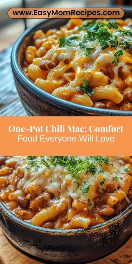 Looking for a comforting meal that everyone will love? Try Chili Mac Delight, a delicious one-pot dish that combines the heartiness of chili with creamy macaroni. Simple to make and packed with protein from ground meat and beans, this dish is perfect for any occasion—family dinners, potlucks, or cozy nights in. Add your favorite toppings and enjoy a warm, satisfying bowl today! #ChiliMac #OnePotMeal #ComfortFood #EasyRecipes #FamilyDinner #HeartyMeals #Foodie