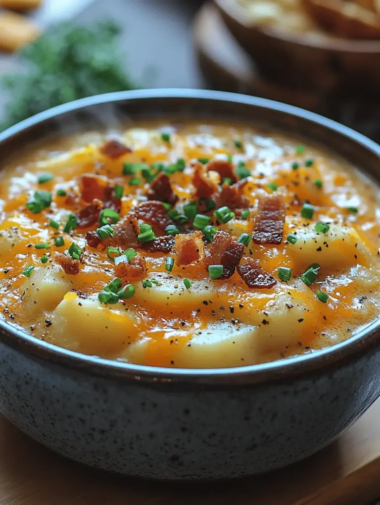 When the temperature drops, there's nothing quite like a steaming bowl of comfort food to warm your soul. Among the myriad of cozy dishes, potato soup stands out as a quintessential favorite that brings together simplicity and heartiness in every spoonful. This Creamy Loaded Baked Potato Soup is the epitome of comfort food, effortlessly combining wholesome ingredients to create a rich and satisfying dish that appeals to both young and old alike.