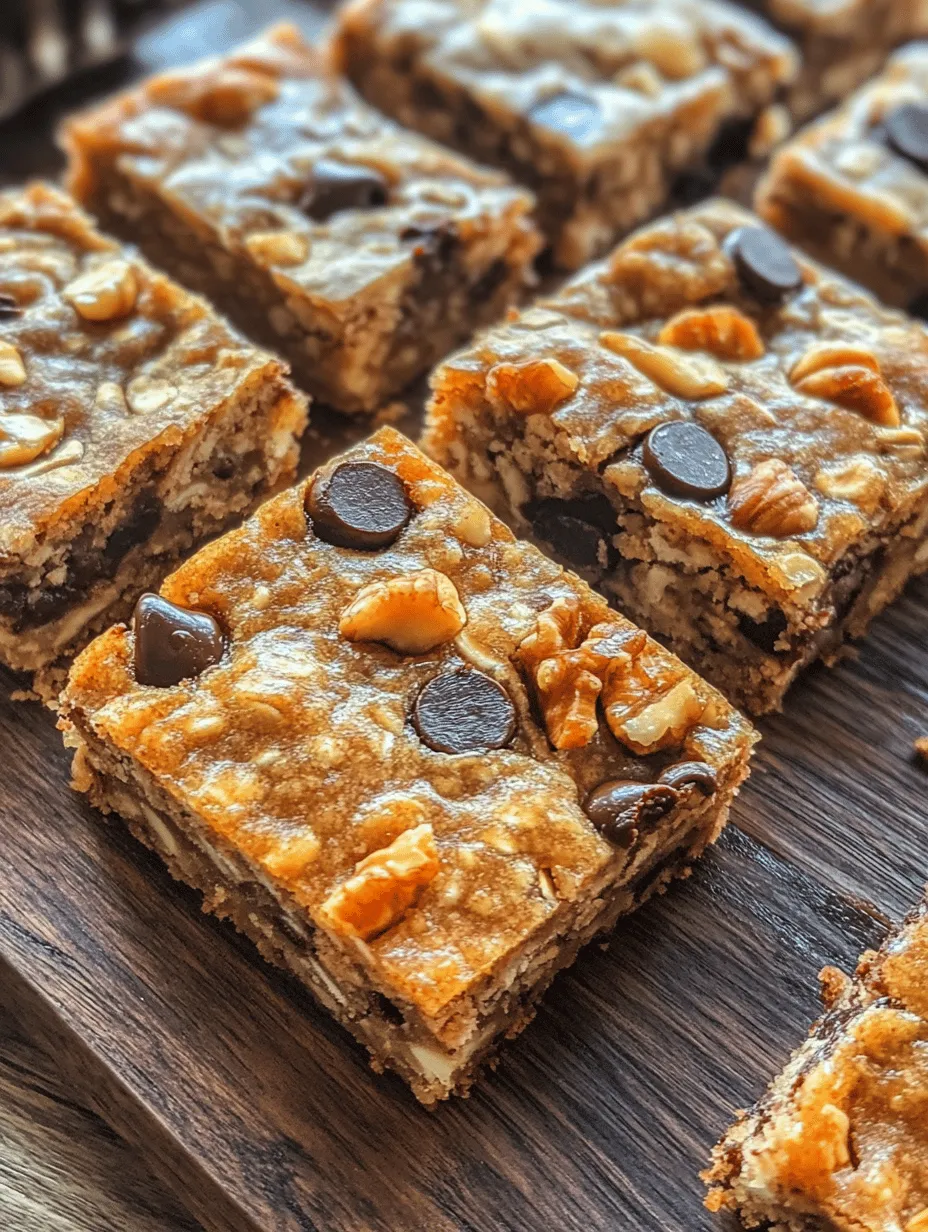 To truly appreciate these Decadent Healthy Chocolate Chip Oatmeal Bars, it’s essential to understand the nutritional powerhouses behind them. Each ingredient plays a significant role in enhancing the flavor and health benefits of the bars. Let’s take a closer look at the key components that make up this delicious recipe.