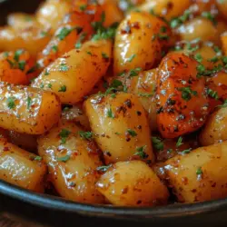 In the world of culinary delights, few dishes can match the charm of Sweet & Savory Maple Glazed Carrots. This exquisite side dish brings together the natural sweetness of fresh carrots and the deep, rich flavor of pure maple syrup, creating a harmonious blend that tantalizes the palate. The appeal of this dish lies not only in its taste but also in its vibrant color, which adds a beautiful touch to any plate. Whether you are preparing a family dinner, a festive holiday feast, or a simple weeknight meal, these maple glazed carrots offer a touch of elegance that complements a wide range of main courses.