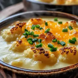 In the realm of comforting dishes, few can rival the allure of a warm bowl of Roasted Garlic Cheddar Cauliflower Soup. This creamy delight is not just a seasonal favorite; it transcends the boundaries of weather and occasion, making it a cherished recipe in households year-round. The combination of roasted garlic, sharp cheddar cheese, and tender cauliflower creates a rich tapestry of flavors that envelops you with every spoonful.