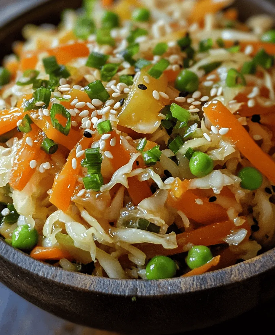 In a world where healthy eating is becoming more essential, finding delicious ways to incorporate vegetables into our daily meals is vital. One dish that perfectly embodies this philosophy is the <strong>Crunchy Green Delight Cabbage Stir Fry</strong>. This vibrant and nourishing recipe is not only a feast for the eyes but also a powerhouse of nutrients, making it an ideal choice for anyone looking to enhance their diet with wholesome ingredients.” /></p>
</p>
<p><strong>Cooking the Stir Fry</strong></p>
</p>
<p>Stir-frying is a quintessential cooking method that hails from Asia and has gained immense popularity around the world, especially for its speed and efficiency. The key to a successful stir-fry lies in high heat and quick cooking, which helps to retain the vibrant colors and crunchiness of the vegetables while ensuring they remain packed with nutrients.</p>
</p>
<p>To begin, place a large wok or non-stick skillet over high heat. It’s essential to preheat the pan until it’s almost smoking; this will create a sear on the ingredients, locking in their flavors and textures. Once the pan is hot, add a tablespoon of oil—preferably a high smoke point oil like vegetable or canola oil.</p>
</p>
<p>As the oil shimmers, it’s time to introduce aromatics to the pan. Add two minced cloves of garlic and a tablespoon of freshly grated ginger. Stir them quickly for about 30 seconds, allowing the aromas to release without burning. The goal here is to infuse the oil with the flavors of garlic and ginger, as they serve as the base for your stir-fry.</p>
</p>
<p>Next, it’s time to add your vegetables. Start with the cabbage, slicing it into thin strips. This will ensure that it cooks evenly and retains its signature crunch. Toss the cabbage into the pan and stir-fry for 1-2 minutes, allowing it to wilt slightly while still maintaining its crispness. Then, add the bell pepper strips, shredded carrots, and snap peas, continuing to stir-fry for an additional 2-3 minutes. The timing is crucial; you want to ensure that each vegetable is cooked just enough to soften slightly, yet still maintain a satisfying crunch.</p>
</p>
<p><strong>Seasoning and Final Touches</strong></p>
</p>
<p>Once your vegetables are perfectly sautéed and vibrant, it’s time to season the stir fry. Sprinkle in a pinch of salt and freshly ground black pepper. This basic seasoning enhances the natural flavors of the vegetables. For added depth, consider drizzling a tablespoon of soy sauce or tamari over the stir fry. To achieve the right consistency with the sauce, you can mix a teaspoon of cornstarch with two tablespoons of water to create a slurry. Add this to the pan, stirring quickly to combine. This will thicken the sauce just enough to coat the vegetables without making them soggy.</p>
</p>
<p>Don’t forget the importance of garnishing your dish! Once plated, sprinkle sesame seeds and finely chopped green onions over the top. Not only do these garnishes add a burst of flavor, but they also elevate the presentation of your dish, making it visually appealing.</p>
</p>
<p><strong>Serving Suggestions</strong></p>
</p>
<p>The Crunchy Green Delight Cabbage Stir Fry is incredibly versatile and can be served in numerous ways. For a wholesome meal, consider serving it over a bed of brown rice or quinoa. These whole grains provide fiber and nutrients, complementing the fresh vegetables beautifully. If you prefer a lighter option, you can enjoy the stir fry as a standalone dish, packed with flavor and nutrients.</p>
</p>
<p>For those looking to create a more balanced meal, pairing the stir fry with protein-rich foods is an excellent idea. Tofu, chicken, or shrimp are great additions that not only enhance the dish but also make it more filling. Simply sauté your protein of choice separately until cooked through, and then combine it with the stir fry at the end, ensuring everything is heated through.</p>
</p>
<p>When it comes to presentation, consider using a large, shallow bowl to serve the stir fry. This allows the vibrant colors of the vegetables to stand out and encourages diners to dig in. A sprinkle of extra sesame seeds and a few additional green onions can create an eye-catching finish.</p>
</p>
<p><strong>Health Benefits of the Crunchy Green Delight Cabbage Stir Fry</strong></p>
</p>
<p>This dish is not just delicious; it’s also packed with health benefits. Cabbage, the star ingredient, is rich in vitamins C and K, along with antioxidants that can help combat inflammation. The colorful bell peppers and carrots provide an excellent source of vitamins A and C, while snap peas contribute fiber and protein. By incorporating a variety of vegetables, you can ensure you’re getting a wide range of nutrients that support overall health.</p>
</p>
<p>This recipe fits seamlessly into a balanced diet. It’s low in calories yet high in volume, making it an ideal choice for those looking to maintain or lose weight. Additionally, the fiber content from the vegetables aids in digestion and promotes a feeling of fullness, which can be beneficial for overall wellness.</p>
</p>
<p>Emphasizing the importance of consuming a variety of vegetables is vital for optimal health. Each vegetable brings its unique set of nutrients; therefore, incorporating a diverse array of produce into your meals can help you meet your dietary needs.</p>
</p>
<p><strong>Conclusion</strong></p>
</p>
<p>In summary, the Crunchy Green Delight Cabbage Stir Fry is a simple yet flavorful dish that champions the health benefits of vegetables while offering a versatile base for meal customization. The quick cooking method ensures that you can enjoy a nutritious meal in no time, making it an excellent option for busy weeknights or meal prep.</p>
</p>
<p>With its bright colors, satisfying crunch, and the potential for endless variations, this stir fry can easily become a staple in your kitchen. Whether you enjoy it alone or as part of a more substantial meal, it’s a delightful way to incorporate more vegetables into your diet. So, why not give this recipe a try? You’ll find that it not only satisfies your taste buds but also supports your commitment to a healthy lifestyle. Embrace the versatility of stir-fries and enjoy the ease they bring to your everyday cooking!</p>
</div>