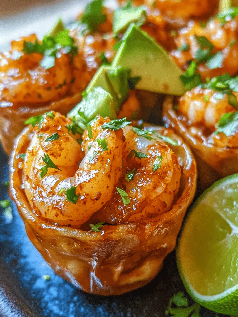 Chili Lime Shrimp Wonton Cups are not just an appetizer; they're a vibrant celebration of flavors and textures that can elevate any gathering. Imagine a crispy wonton shell filled with tender shrimp, marinated in a zesty blend of lime and spices, topped with fresh herbs. Each bite offers a delightful crunch, followed by the succulent taste of shrimp enhanced by the bright acidity of lime and the warm kick of chili. These wonton cups are perfect for parties, casual get-togethers, or even as a special evening snack when you're craving something a little different.