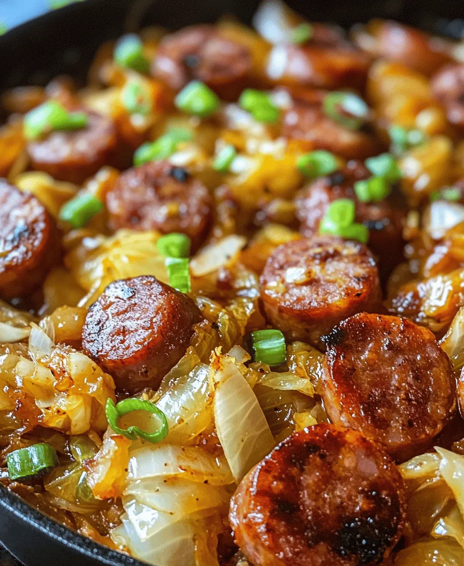 Discover the savory delight of Sizzling Southern-Style Fried Cabbage with Sausage, a dish that effortlessly combines rich flavors and wholesome ingredients. This recipe is not just a meal; it's a celebration of Southern culinary traditions, bringing together the earthy sweetness of cabbage, the smoky richness of sausage, and the aromatic essence of garlic and onions. With its comforting and rustic vibe, this dish is perfect as a hearty side or a satisfying main course, making it a versatile option that is sure to become a staple in your kitchen.