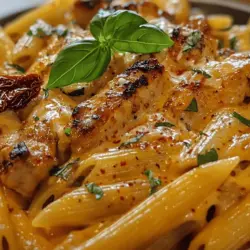 If you’re searching for a dish that perfectly marries spice and creaminess, look no further than Spicy Chicken Creamy Pasta with Sun-Dried Tomatoes. This delightful recipe is a harmonious blend of tender chicken, rich cream, and the robust flavors of sun-dried tomatoes, all enveloped in perfectly cooked pasta. What sets this dish apart is its remarkable ability to cater to various occasions, making it an ideal choice for both casual weeknight dinners and more elaborate special events.