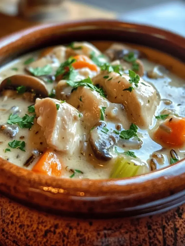As the temperature begins to drop and the days grow shorter, there's nothing quite like a warm, hearty bowl of soup to bring comfort and nourishment to your table. One such delightful dish is Creamy Mushroom Chicken and Wild Rice Soup. This delectable soup marries the rich flavors of tender chicken, earthy mushrooms, and wholesome wild rice, creating a meal that is not only satisfying but also brimming with flavor and nutrition.