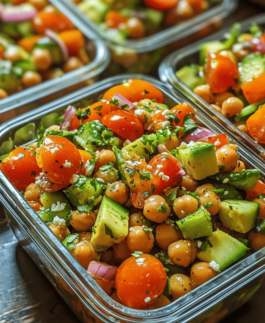 In today's fast-paced world, meal prepping has become an essential strategy for many individuals striving to lead healthier lifestyles while managing busy schedules. The concept is simple: setting aside time to prepare meals in advance, ensuring you have nutritious options readily available throughout the week. This practice not only saves time but also helps in controlling portions and making healthier food choices. One such wholesome option that perfectly embodies these principles is the Chickpea & Avocado Salad.