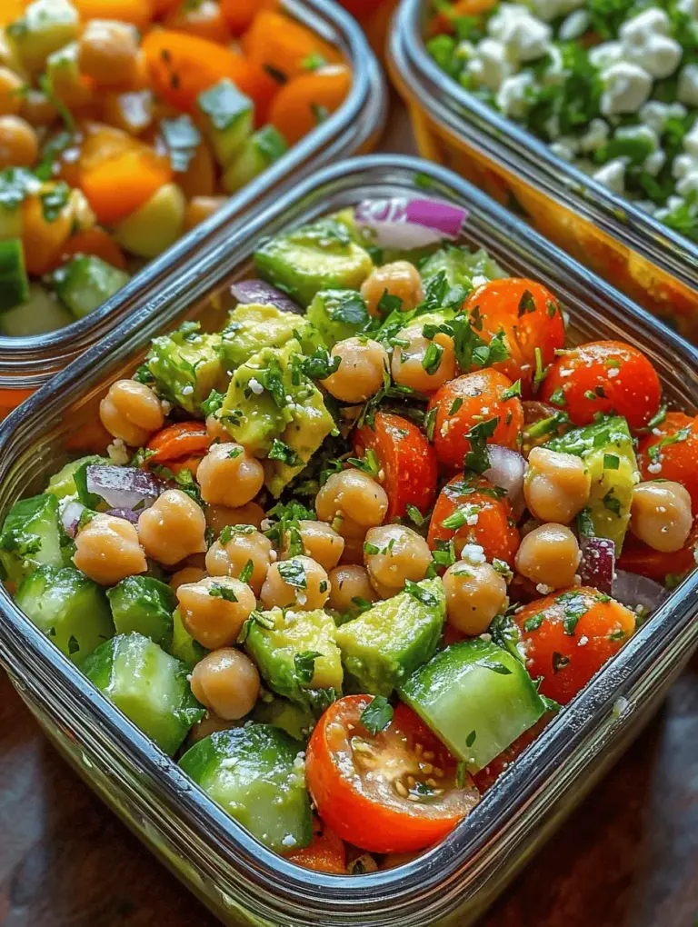 In today's fast-paced world, meal prepping has become an essential strategy for many individuals striving to lead healthier lifestyles while managing busy schedules. The concept is simple: setting aside time to prepare meals in advance, ensuring you have nutritious options readily available throughout the week. This practice not only saves time but also helps in controlling portions and making healthier food choices. One such wholesome option that perfectly embodies these principles is the Chickpea & Avocado Salad.