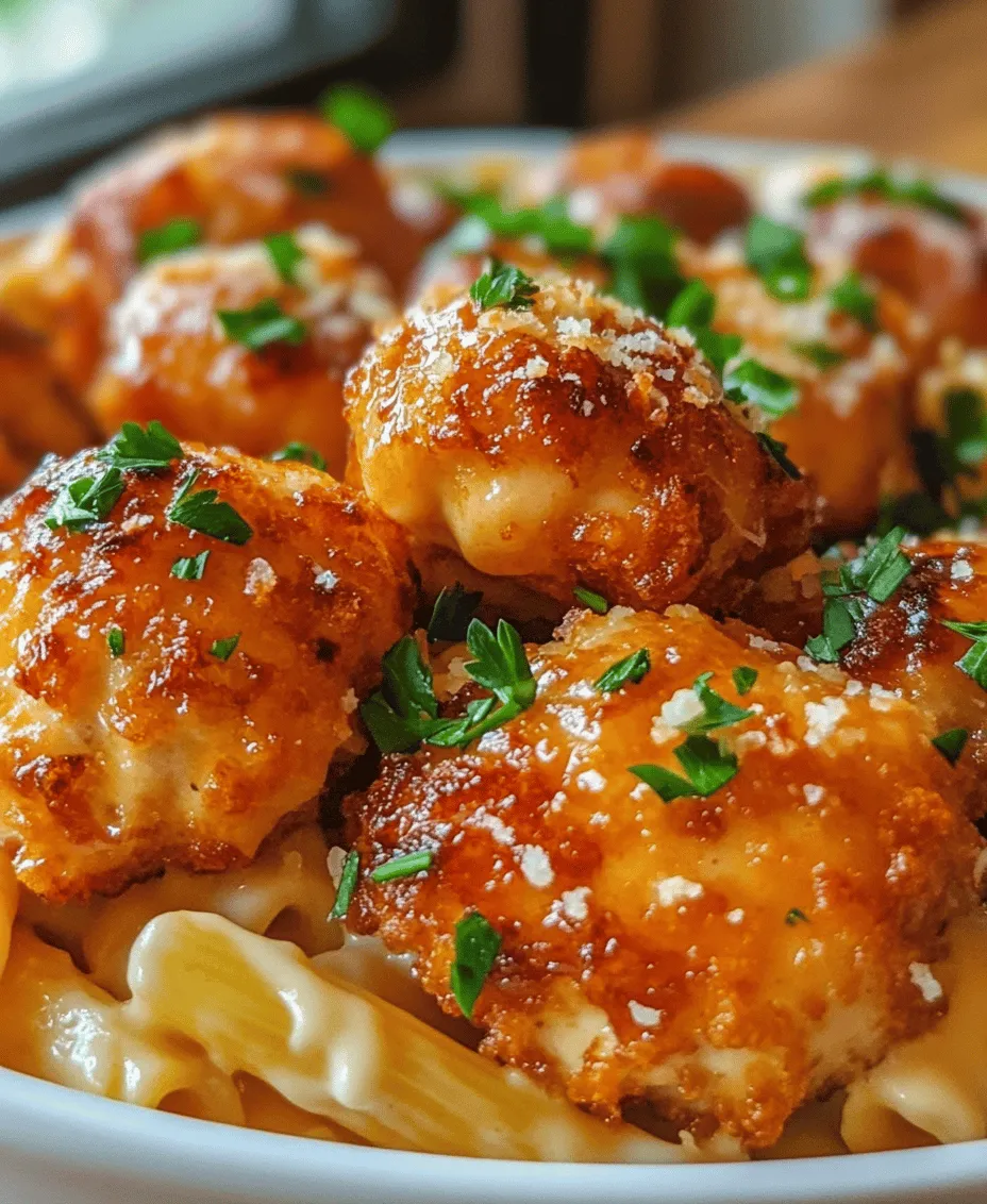 If you’re looking for a dish that beautifully combines comfort and flavor, look no further than Garlic Parmesan Chicken Bites paired with Creamy Pasta. This delightful recipe not only satisfies the taste buds but also creates an inviting atmosphere, making it perfect for family dinners, friendly gatherings, or a cozy night in. The contrast between the crunchy chicken bites and the velvety pasta creates a symphony of flavors and textures that is sure to impress anyone at the table.