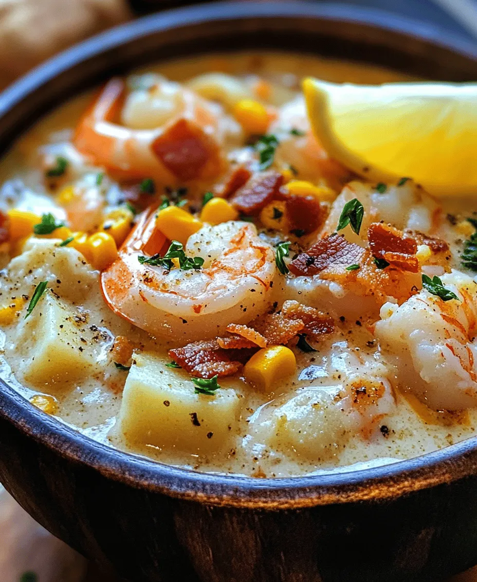 If you're looking for a dish that captures the essence of coastal dining, look no further than a creamy seafood chowder featuring succulent shrimp and fresh clams. This hearty and flavorful meal is a delightful blend of oceanic flavors, creamy goodness, and fresh ingredients that transport you straight to the seaside with every spoonful. The rich, velvety texture of the chowder perfectly complements the tender seafood, making it a beloved choice among seafood enthusiasts and a staple in coastal cuisine.