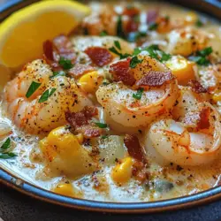If you're looking for a dish that captures the essence of coastal dining, look no further than a creamy seafood chowder featuring succulent shrimp and fresh clams. This hearty and flavorful meal is a delightful blend of oceanic flavors, creamy goodness, and fresh ingredients that transport you straight to the seaside with every spoonful. The rich, velvety texture of the chowder perfectly complements the tender seafood, making it a beloved choice among seafood enthusiasts and a staple in coastal cuisine.