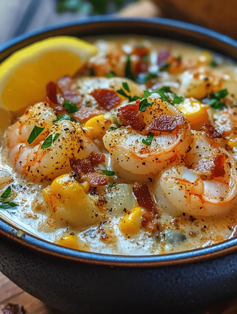 If you're looking for a dish that captures the essence of coastal dining, look no further than a creamy seafood chowder featuring succulent shrimp and fresh clams. This hearty and flavorful meal is a delightful blend of oceanic flavors, creamy goodness, and fresh ingredients that transport you straight to the seaside with every spoonful. The rich, velvety texture of the chowder perfectly complements the tender seafood, making it a beloved choice among seafood enthusiasts and a staple in coastal cuisine.