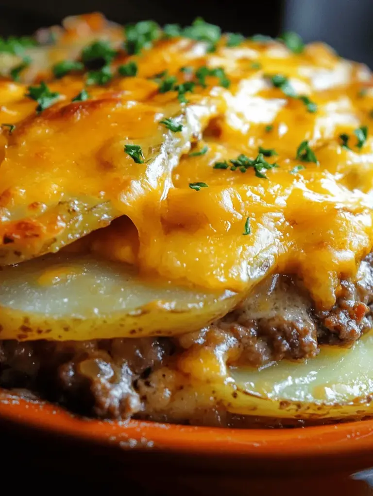 If you’re searching for a comforting, family-friendly dish that appeals to both adults and children, look no further than the Cheesy Hamburger Delight Casserole. This hearty casserole combines the robust flavors of ground beef, creamy cheeses, and tender potatoes, creating an irresistible meal that is sure to please even the pickiest eaters at your table. With its delightful blend of textures and flavors, this recipe is more than just a dinner option; it’s a warm hug in a dish, perfect for cozy family gatherings or casual weeknight dinners.