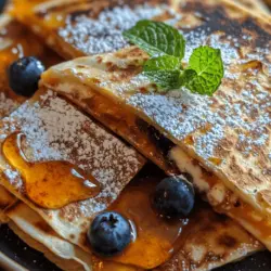 Mornings can often feel rushed, leaving little time for a satisfying breakfast. However, with the right recipe, you can transform a simple morning into a delightful culinary experience. Enter the Blueberry Breakfast Quesadilla—a deliciously innovative dish that combines the sweet, juicy goodness of blueberries with the creamy, comforting texture of cheese all wrapped in a warm tortilla. This unique breakfast treat is not only visually appealing but also a fantastic way to provide your family with a wholesome start to their day.