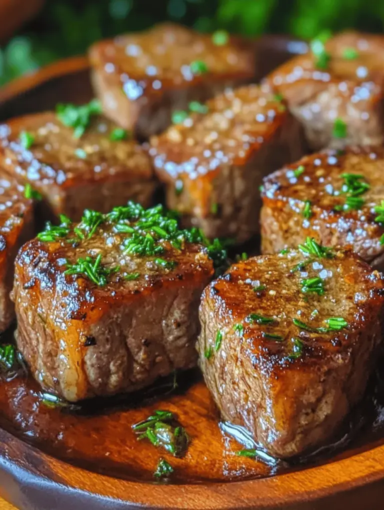 Steak bites are a culinary delight that bridges the gap between casual comfort food and scrumptious gourmet dining. They are an ideal choice for quick weeknight dinners or elegant gatherings with family and friends. These bite-sized pieces of steak, seared to perfection and tossed in a luscious garlic butter sauce, offer a burst of flavor that is simply irresistible. With the rich, savory notes of the garlic butter sauce elevating the natural taste of the steak, every bite becomes an experience to savor.
