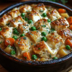 There’s something undeniably comforting about a warm, savory chicken pot pie. This classic dish has earned its place as a beloved staple in kitchens across America, and for good reason. With its flaky crust enveloping a rich, creamy filling packed with tender chicken and vibrant vegetables, chicken pot pie is more than just a meal—it’s a delightful experience that evokes nostalgia and warmth. Whether it’s a chilly winter evening or a casual family gathering, this dish is perfect for any occasion, seamlessly bringing people together around the dinner table.