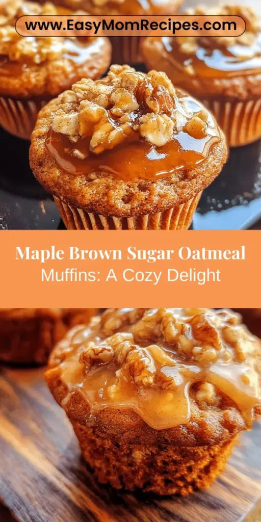 Discover the comforting taste of Maple & Brown Sugar Oatmeal Muffins, the perfect blend of health and flavor! These easy-to-make muffins are packed with nutritious rolled oats, natural sweetness from pure maple syrup, and rich brown sugar. Ideal for breakfast, snacks, or a light dessert, they offer a satisfying bite with every taste. Experiment with add-ins like nuts or dried fruits for a personalized twist. Embrace the cozy vibes and enjoy these wholesome treats any time of the day!