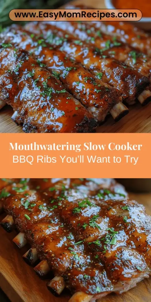 Discover the ultimate comfort food with these Finger-Lickin' Slow Cooker BBQ Ribs. Perfect for any gathering, this recipe delivers tender, flavorful baby back ribs that fall off the bone, all infused with a rich, smoky barbecue sauce. Learn how to prepare the perfect dry rub, choose the right barbecue sauce, and master the slow cooking process to create a delicious dish that will impress friends and family. Elevate your BBQ game today!