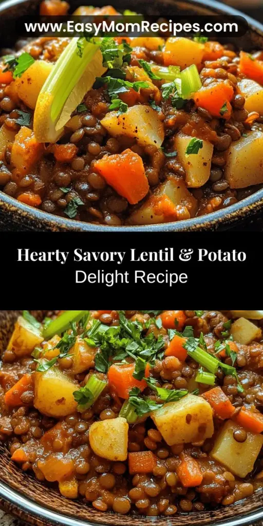 Discover the heartwarming flavors of Savory Lentil & Potato Delight, a wholesome dish perfect for any occasion. This nutritious meal features tender lentils and creamy Yukon Gold potatoes simmered in a fragrant broth. Packed with protein, fiber, and essential vitamins, it’s a versatile recipe that can easily be tailored to fit various dietary preferences. Experience the comforting essence of this dish, which also allows for creative additions like seasonal veggies and spices. Perfect for weeknight dinners or impressing guests, this recipe is sure to become a household favorite.