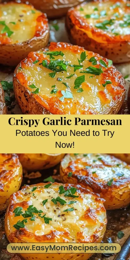 Discover the magic of crispy garlic parmesan crusted potatoes! This easy and delicious recipe features baby potatoes with a crunchy, cheesy coating that pairs perfectly with any meal. The blend of savory garlic and nutty parmesan transforms simple ingredients into a gourmet delight. Perfect for family dinners or casual gatherings, these delectable potatoes are addictive as a snack or side dish. Try this viral sensation and elevate your culinary game!