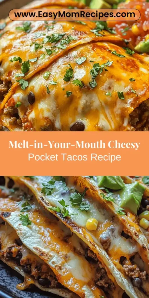 Discover the joy of making Easy Loaded Cheesy Pocket Tacos, a delightful twist on a classic favorite! These tacos feature a gooey cheese-filled pocket, perfect for quick weeknight dinners or casual get-togethers. With minimal ingredients, you can choose between ground beef or turkey, alongside nutritious vegetables like black beans and corn. Customize your tacos with an array of toppings to satisfy even the pickiest eaters. Get ready to impress your family and friends with this fun, tasty dish!