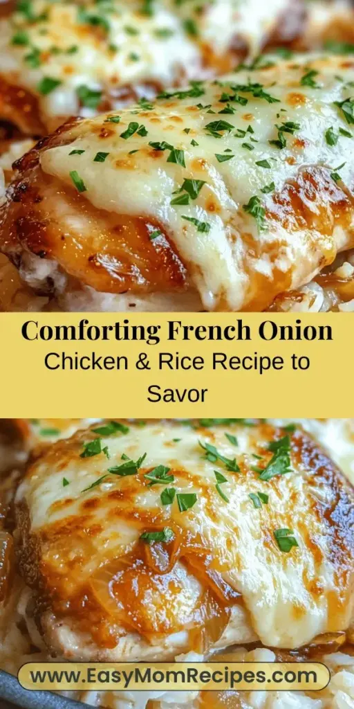 Discover the warmth of French Onion Chicken & Rice, a comforting dish that combines the rich flavors of classic French onion soup with tender chicken and creamy rice. This easy-to-make recipe features caramelized onions and melty Gruyère cheese, creating a delightful meal perfect for family dinners or special occasions. With simple ingredients and straightforward steps, you'll impress loved ones with a delicious and memorable feast that embodies the essence of comfort food.