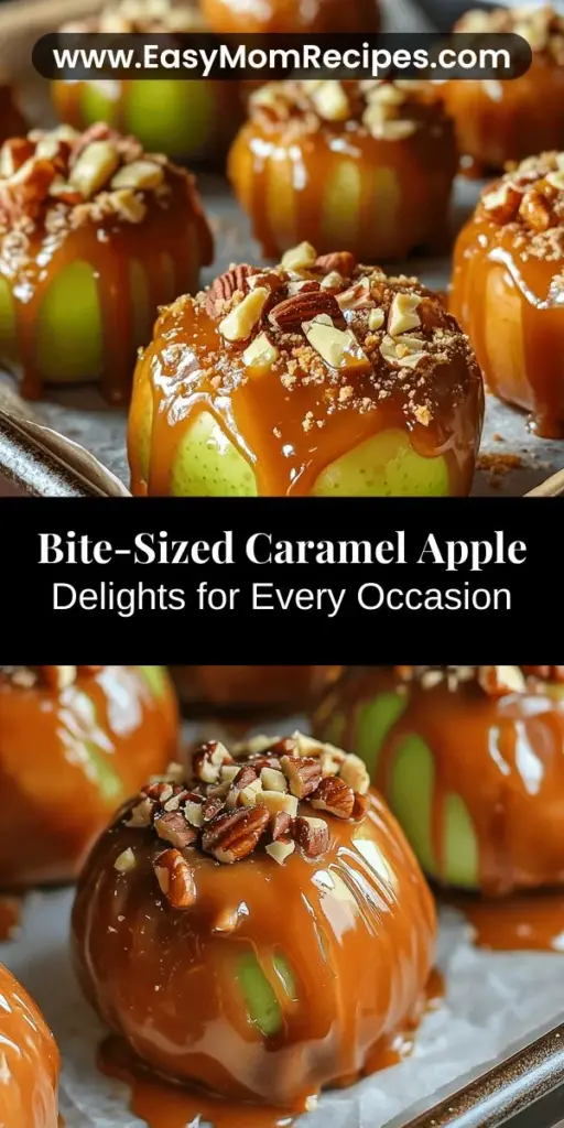 Fall is the perfect season to indulge in the delightful treat of Caramel Apple Bites. This easy recipe transforms classic caramel apples into bite-sized pieces, making them ideal for sharing at parties or gatherings. Learn how to choose the best apple varieties, create a smooth, rich caramel, and customize your bites with a variety of fun toppings. Perfectly sweet and tart, these caramel-covered snacks will leave everyone craving more. Get ready to impress with this delicious twist on a beloved favorite!