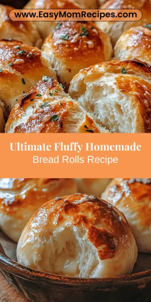 Experience the joy of baking with this recipe for the fluffiest bread rolls you'll ever make. These homemade rolls are incredibly soft and airy, perfect for family meals, holiday gatherings, or enjoying with your favorite soups. Discover the importance of quality ingredients like all-purpose flour, granulated sugar, and instant yeast, and follow the step-by-step guide to achieve the ideal texture and flavor. With the right techniques, you'll pull warm, golden-brown rolls from your oven that everyone will love. Get ready to savor the aroma and taste of freshly baked goodness right in your kitchen!