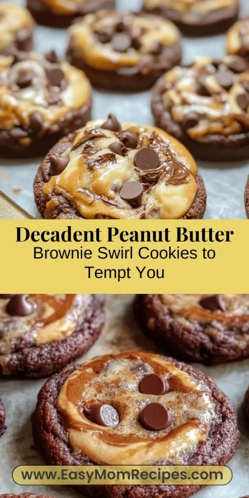 Satisfy your sweet tooth with these irresistible Peanut Butter Brownie Swirl Cookies! This decadent recipe combines the creamy richness of peanut butter with the fudgy delight of brownies, creating a unique cookie experience that’s both chewy and delicious. Perfect for sharing or enjoying alone, these cookies evoke cherished memories of home baking and bring a comforting touch to any occasion. Discover the magic of peanut butter and chocolate together in each delightful bite.