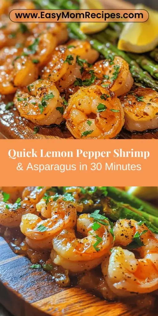 Elevate your weeknight dinners with this easy and delicious Lemon Pepper Shrimp & Asparagus recipe! Packed with nutritious ingredients, this vibrant dish combines succulent shrimp and crisp asparagus with a zesty lemon kick. Ready in just under 30 minutes, it's perfect for a quick lunch or dinner. Savor the health benefits while enjoying a burst of flavor! Try it today! #LemonPepperShrimp #HealthyEating #QuickRecipes #SeafoodLovers #Asparagus #DinnerIdeas #MealPrep