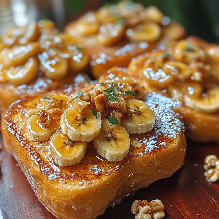 Breakfast and brunch hold a special place in the hearts of many food enthusiasts, often serving as the perfect opportunity to indulge in delightful dishes that start the day on a high note. Among the myriad options available, Caramelized Banana French Toast stands out as an indulgent treat that beautifully combines flavor, texture, and a touch of luxury. This dish not only satisfies the palate but also presents a feast for the eyes, making it an ideal centerpiece for weekend brunch gatherings or a special breakfast surprise.