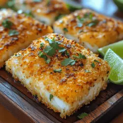 Imagine sinking your teeth into a perfectly cooked fish fillet, its exterior a golden-crisp cocoon of toasted coconut and panko breadcrumbs. This is the essence of Coconut Crusted Fish Fillets—a dish that transports your taste buds straight to a tropical paradise with every bite. With its delightful crunch and subtle sweetness from the coconut, this recipe embraces the flavors of the ocean while offering a unique twist that appeals to seafood enthusiasts and casual diners alike.