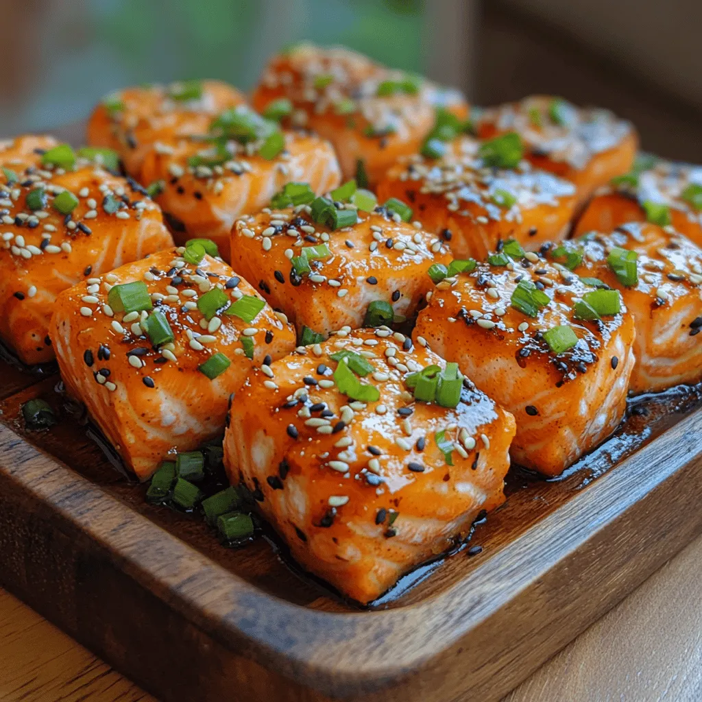 If you're on the lookout for a dish that effortlessly combines flavor and health, look no further than Zesty Orange Soy Glazed Salmon Bites. This delectable recipe highlights tender pieces of salmon, expertly glazed with a bright and tangy sauce that will tantalize your taste buds. The marriage of zesty orange juice with savory soy sauce creates a culinary symphony that is not only delicious but also visually appealing. Perfect as an appetizer for your next gathering or as a main dish for a quick weeknight dinner, these salmon bites offer versatility that suits various occasions and dietary preferences.