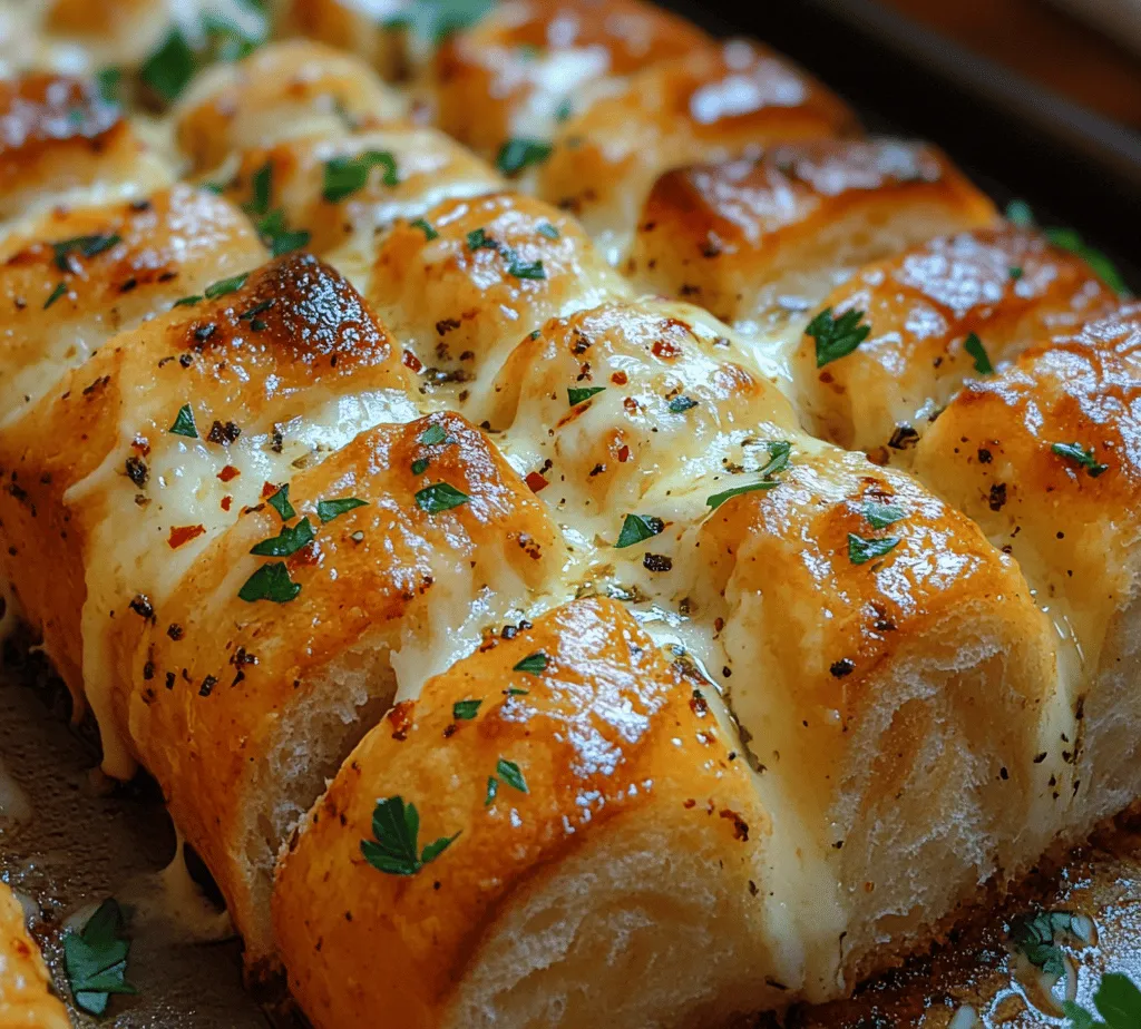 There’s something undeniably mesmerizing about pull-apart bread. The concept of a loaf that invites you to tear off pieces with your hands feels not only comforting but also communal. It’s a dish that beckons guests to gather around, their hands diving into a loaf that’s bursting with flavor. Among the myriad of variations, Cheesy Garlic Herb Pull-Apart Bread stands out as a quintessential crowd-pleaser. The intoxicating aroma of garlic mingled with fresh herbs and the gooey stretch of melted cheese creates an enticing experience that’s hard to resist.