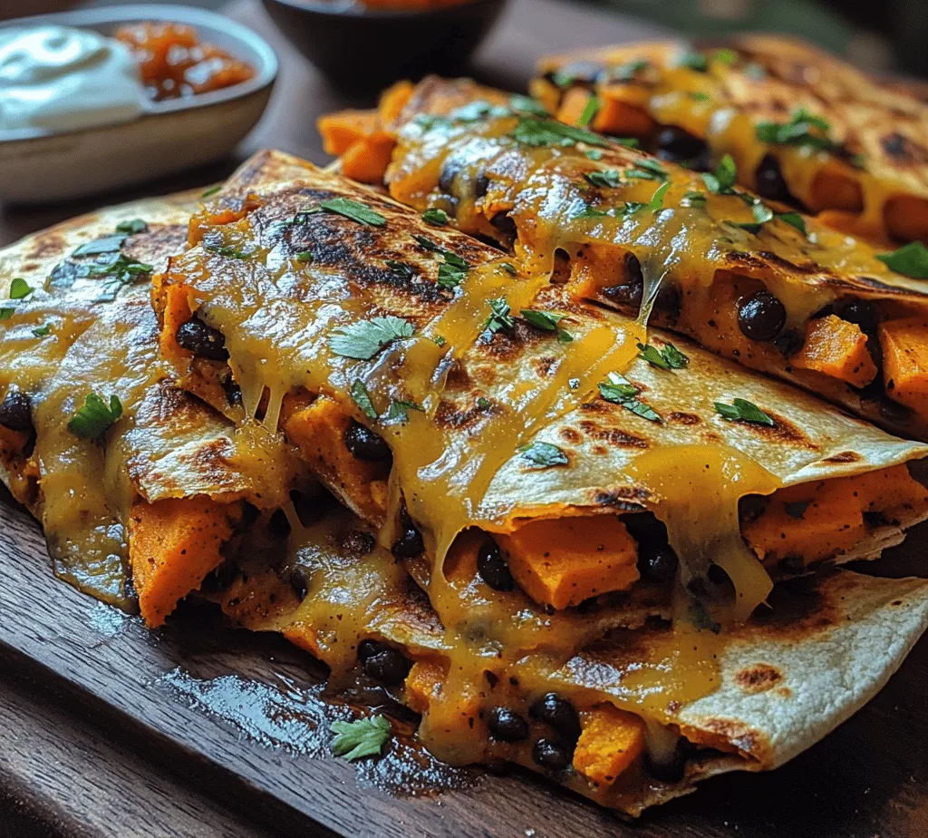 In the quest for delicious yet nutritious meals, Sweet Potato Black Bean Quesadillas stand out as a vibrant option that pleases the palate and nourishes the body. This dish is a perfect representation of how simple ingredients can be transformed into a satisfying meal. With its rich flavors, satisfying textures, and nutritional benefits, it appeals to a wide range of dietary preferences, particularly vegetarians and health-conscious eaters.