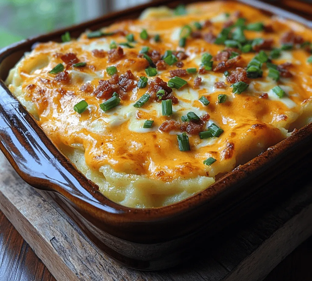 There's something undeniably comforting about a warm, creamy bowl of mashed potatoes. This classic dish has graced our tables for generations, providing a sense of warmth and nostalgia that evokes cherished memories of family gatherings and holiday feasts. Enter the Loaded Cheesy Mashed Potato Bake, a delightful twist on the traditional mashed potato recipe that transforms this beloved side dish into a hearty, crowd-pleasing centerpiece.
