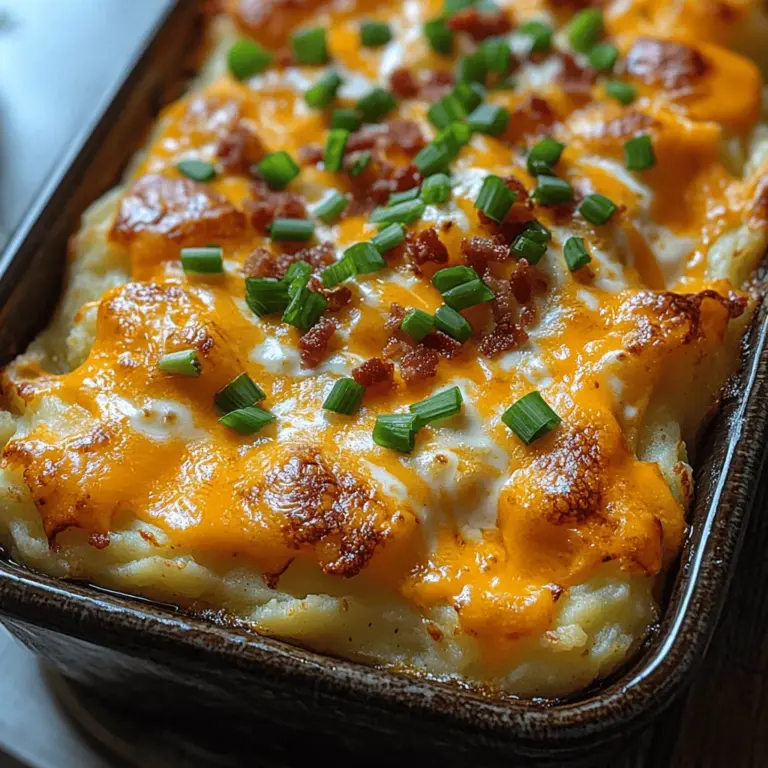 There's something undeniably comforting about a warm, creamy bowl of mashed potatoes. This classic dish has graced our tables for generations, providing a sense of warmth and nostalgia that evokes cherished memories of family gatherings and holiday feasts. Enter the Loaded Cheesy Mashed Potato Bake, a delightful twist on the traditional mashed potato recipe that transforms this beloved side dish into a hearty, crowd-pleasing centerpiece.
