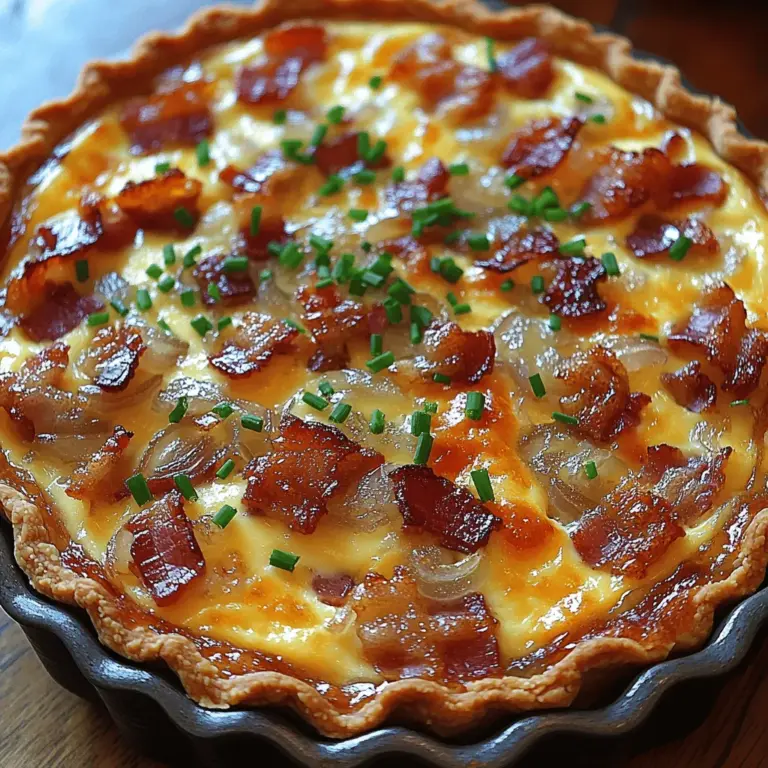Quiche Lorraine is a classic French dish that has captivated food lovers around the world with its rich flavors and creamy texture. This savory pie is not just a meal; it’s an experience, combining a delightful filling of eggs, cream, and cheese, enriched by crispy bacon and sautéed onions, all encased in a flaky, buttery pie crust. Whether served at a leisurely brunch, a light lunch, or as a comforting dinner, Quiche Lorraine proves to be versatile and satisfying in every setting. In this article, we will explore the intricacies of making this beloved recipe, delve into its history, and provide tips for perfecting your own quiche at home.