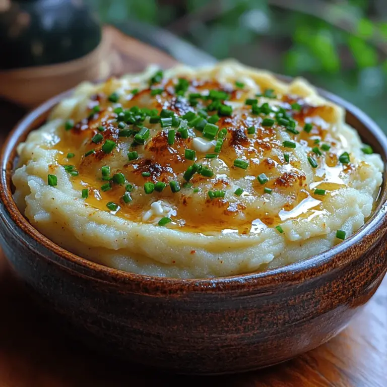 Mashed potatoes are an iconic comfort food that has warmed hearts and filled bellies for generations. Their creamy texture and rich flavor make them a staple side dish at family dinners, holiday feasts, and casual get-togethers alike. While traditional mashed potatoes are undoubtedly delicious, there’s always room for a little creativity in the kitchen. Enter the Garlicky Cheddar Bliss Mashed Potatoes — a delightful variation that elevates this classic dish to new heights with the addition of roasted garlic and sharp cheddar cheese.